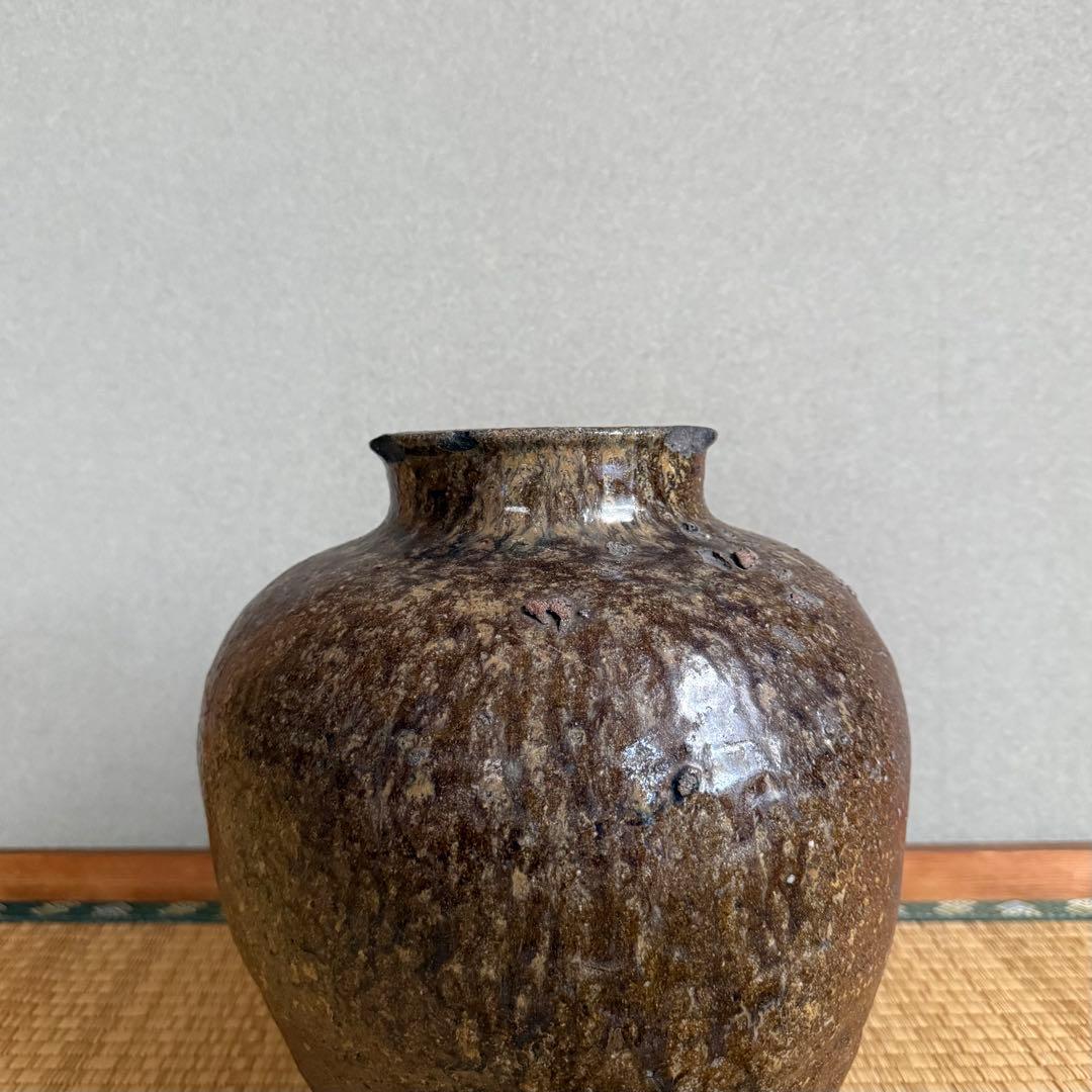 古常滑 自然釉 壺 種壺 桃山時代 古瀬戸 古備前 古信楽 古美術 骨董 古道具