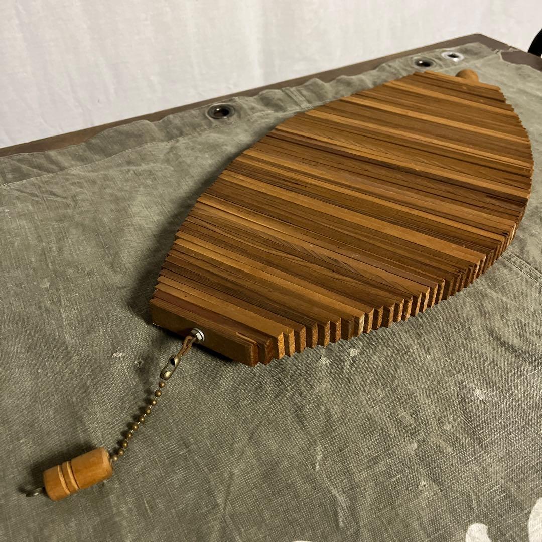 当時物ビンテージ品◾️木製スパイラル型 モビール 吊り下げオブジェ インテリア雑貨