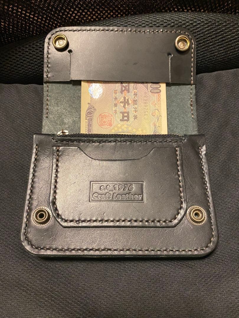 【姫路レザー】ミドルトラッカーウォレット　【本革ドイツ製】ベルトループ×2