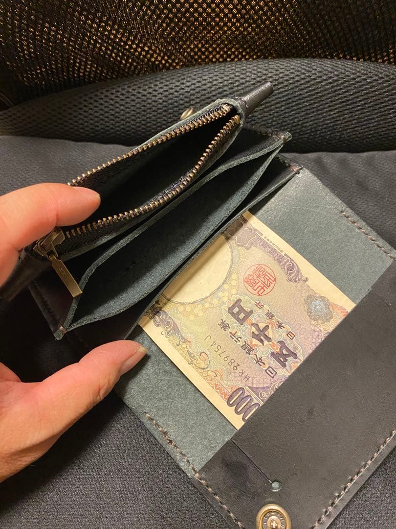 【姫路レザー】ミドルトラッカーウォレット　【本革ドイツ製】ベルトループ×2