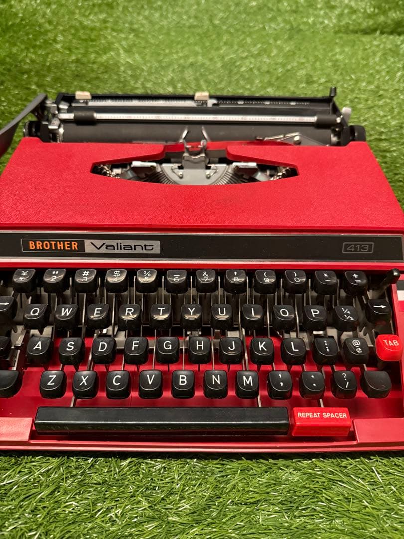 ブラザー Valiant 413 タイプライター 赤 ヴィンテージ 取説付き