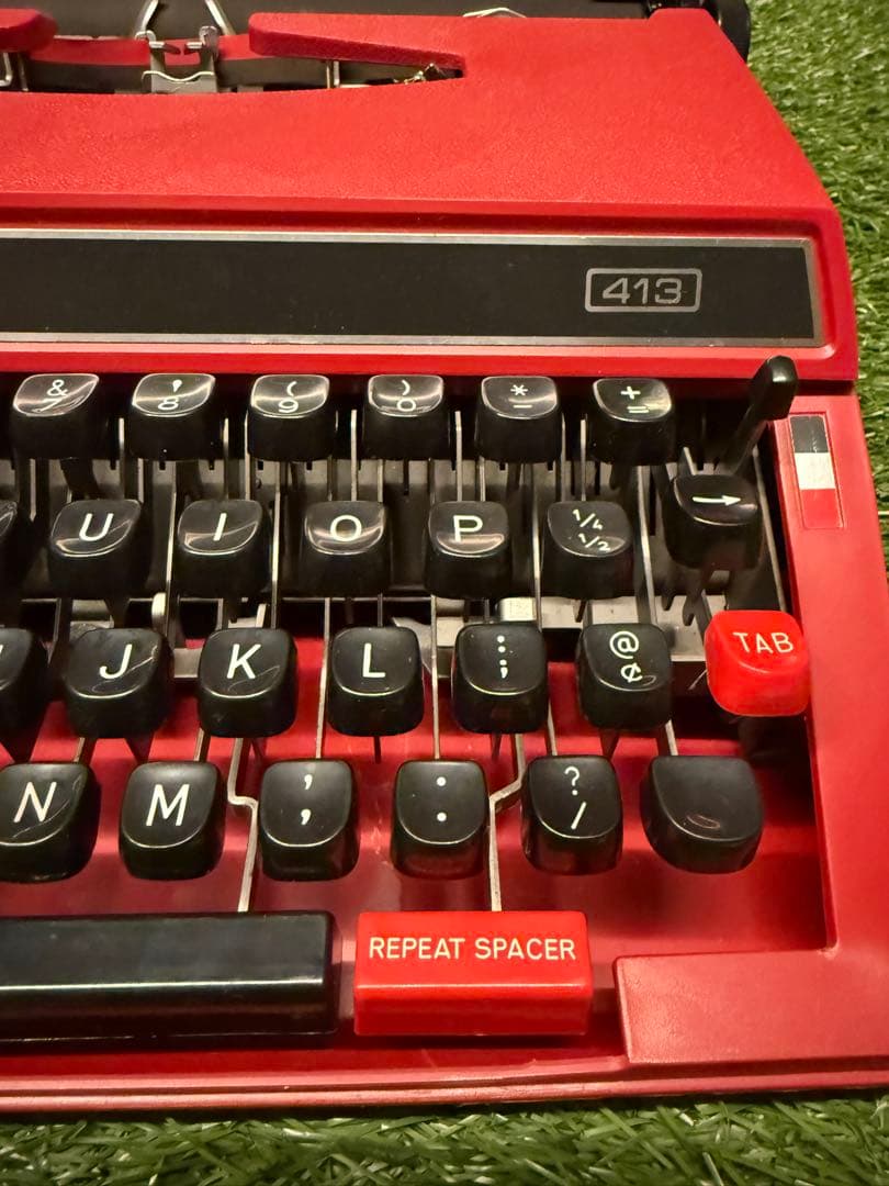 ブラザー Valiant 413 タイプライター 赤 ヴィンテージ 取説付き