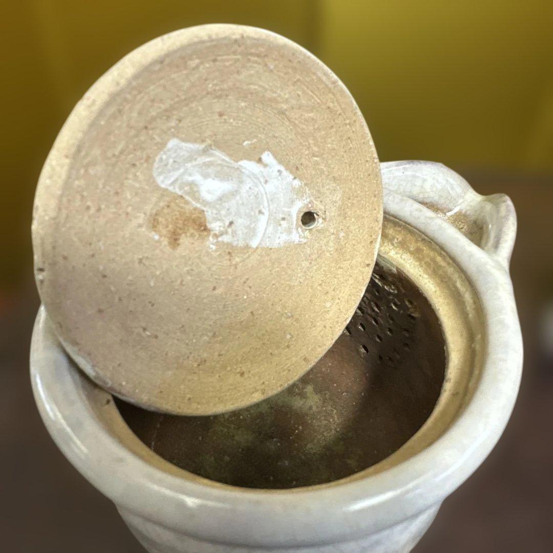 萩焼，清風作，手作り陶器急須と湯呑みセット