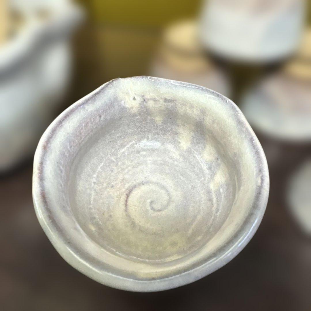 萩焼，清風作，手作り陶器急須と湯呑みセット