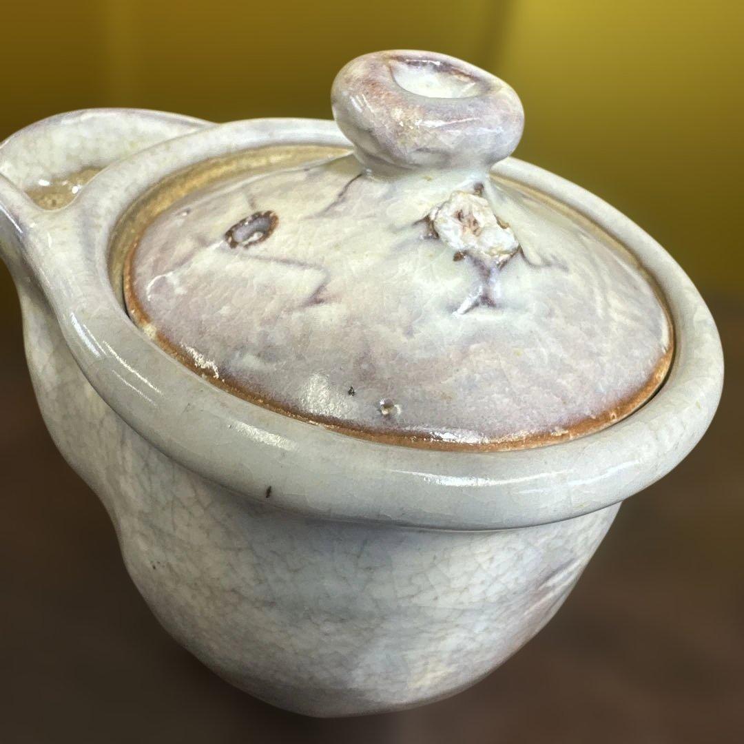 萩焼，清風作，手作り陶器急須と湯呑みセット