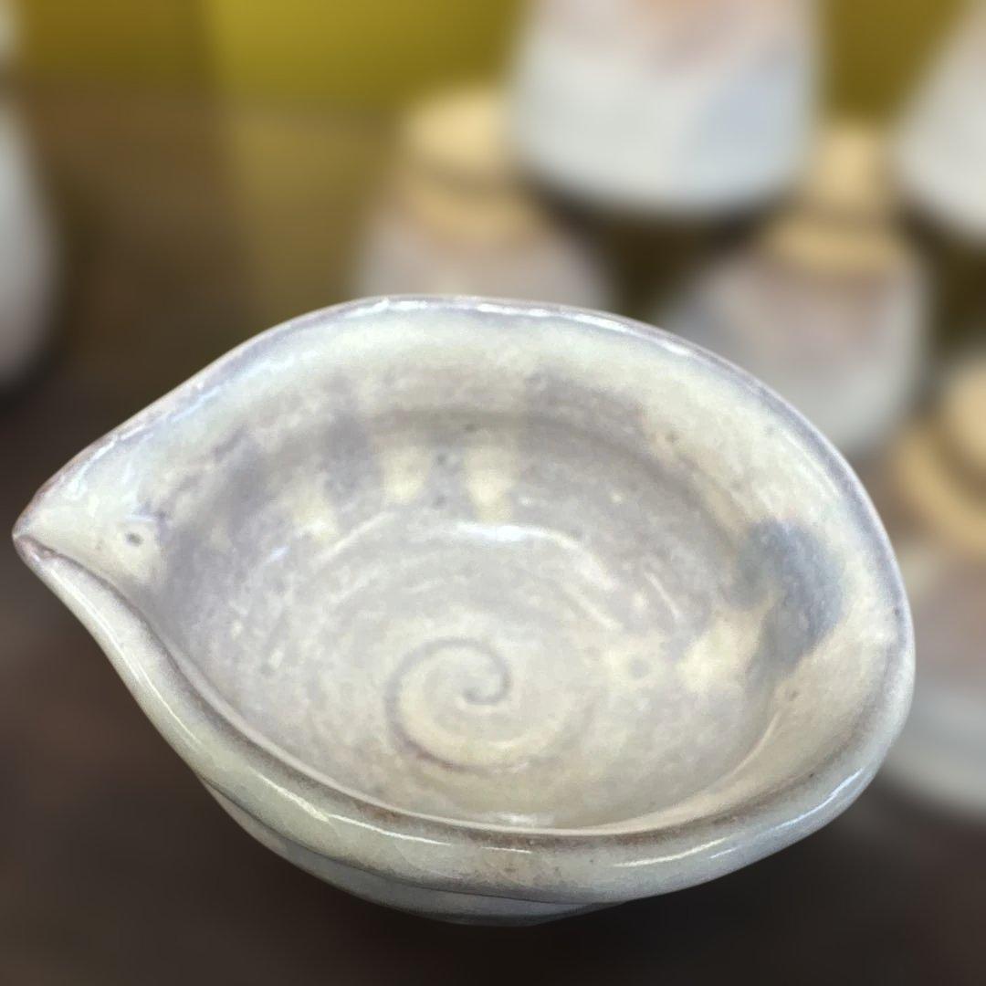 萩焼，清風作，手作り陶器急須と湯呑みセット