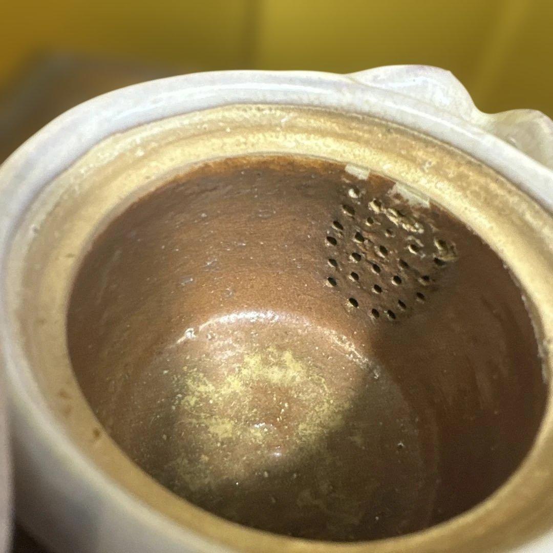 萩焼，清風作，手作り陶器急須と湯呑みセット