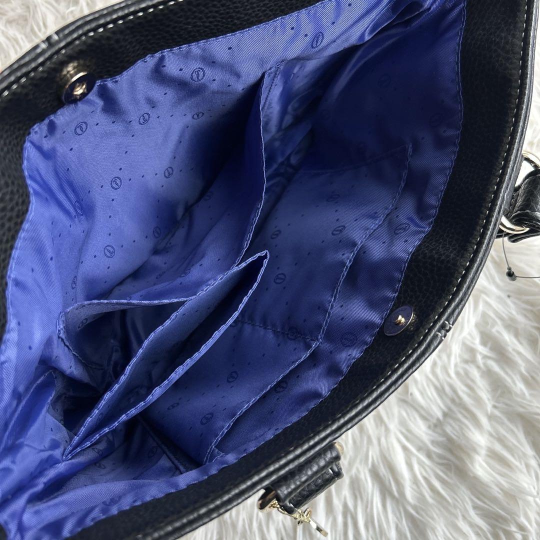 HAMANO 濱野皮革工藝　レザートートバッグ　小型　ブラック　シボ革