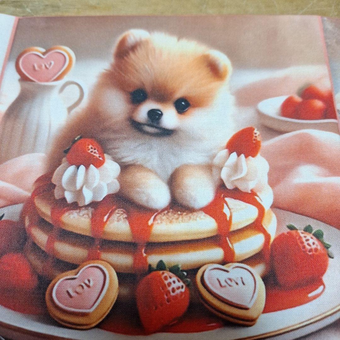 パンケーキ柴犬、ポメラニアン、パグ、チワワ、ダックスパネル生地　ハンドメイド