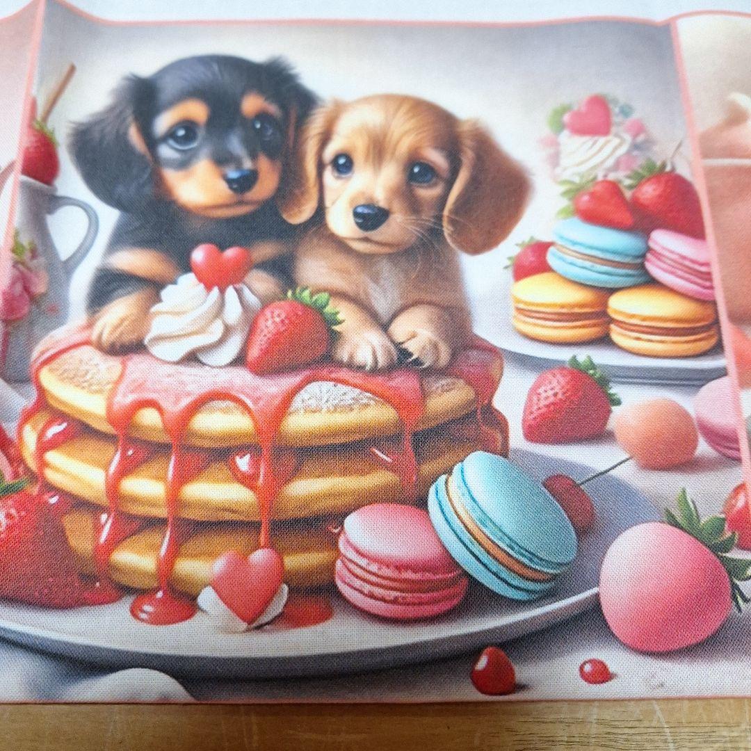 パンケーキ柴犬、ポメラニアン、パグ、チワワ、ダックスパネル生地　ハンドメイド