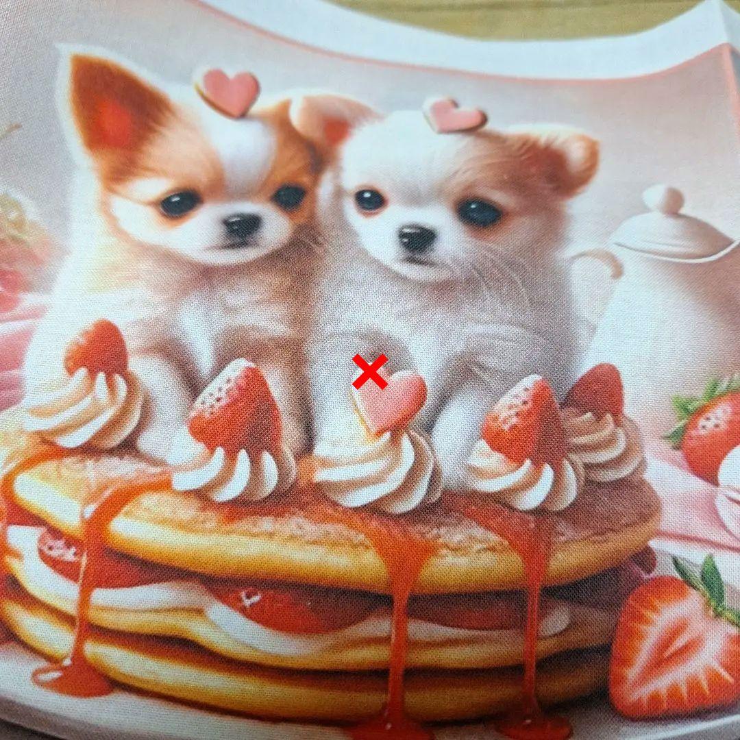 パンケーキ柴犬、ポメラニアン、パグ、チワワ、ダックスパネル生地　ハンドメイド