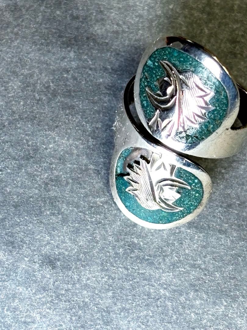 vintage イーグルヘッド　Mexico 指輪　starring