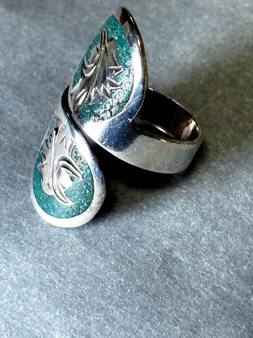 vintage イーグルヘッド　Mexico 指輪　starring