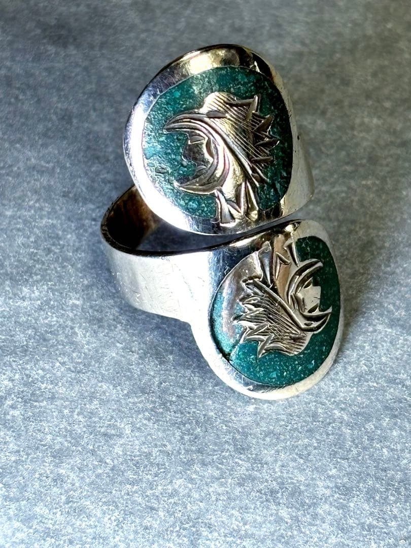 vintage イーグルヘッド　Mexico 指輪　starring