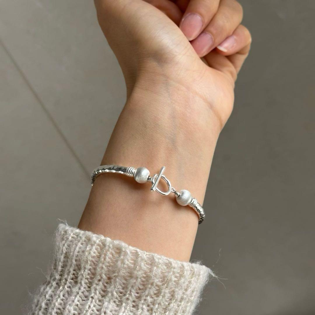 ⭐︎【天然】アクアマリン バングル s925 23x 16.9x 12.1mm