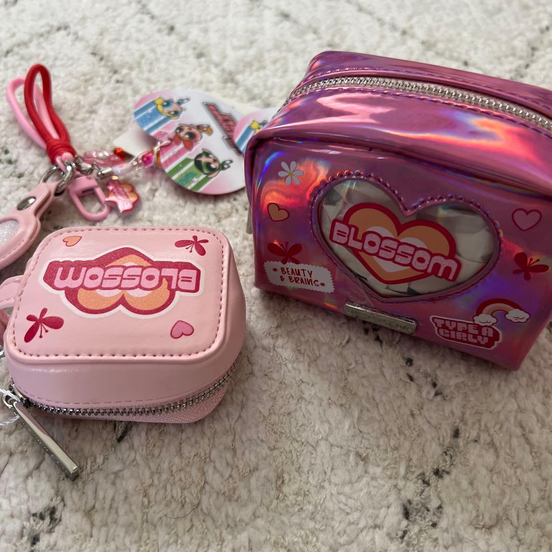 SKINNYDIP パワーパフガールズ　ブロッサム　イヤホンケース　ポーチ