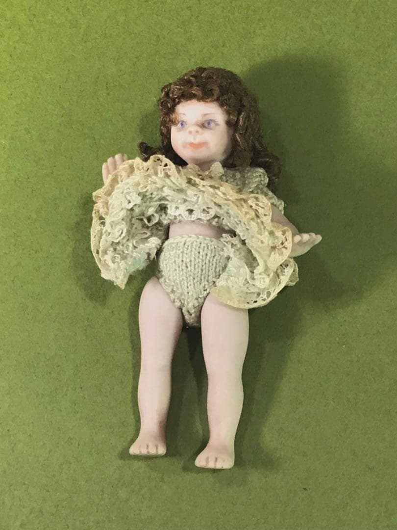 レトロ 小さな ビスクドール ミニチュア 人形 ままごと ビンテージ ドール