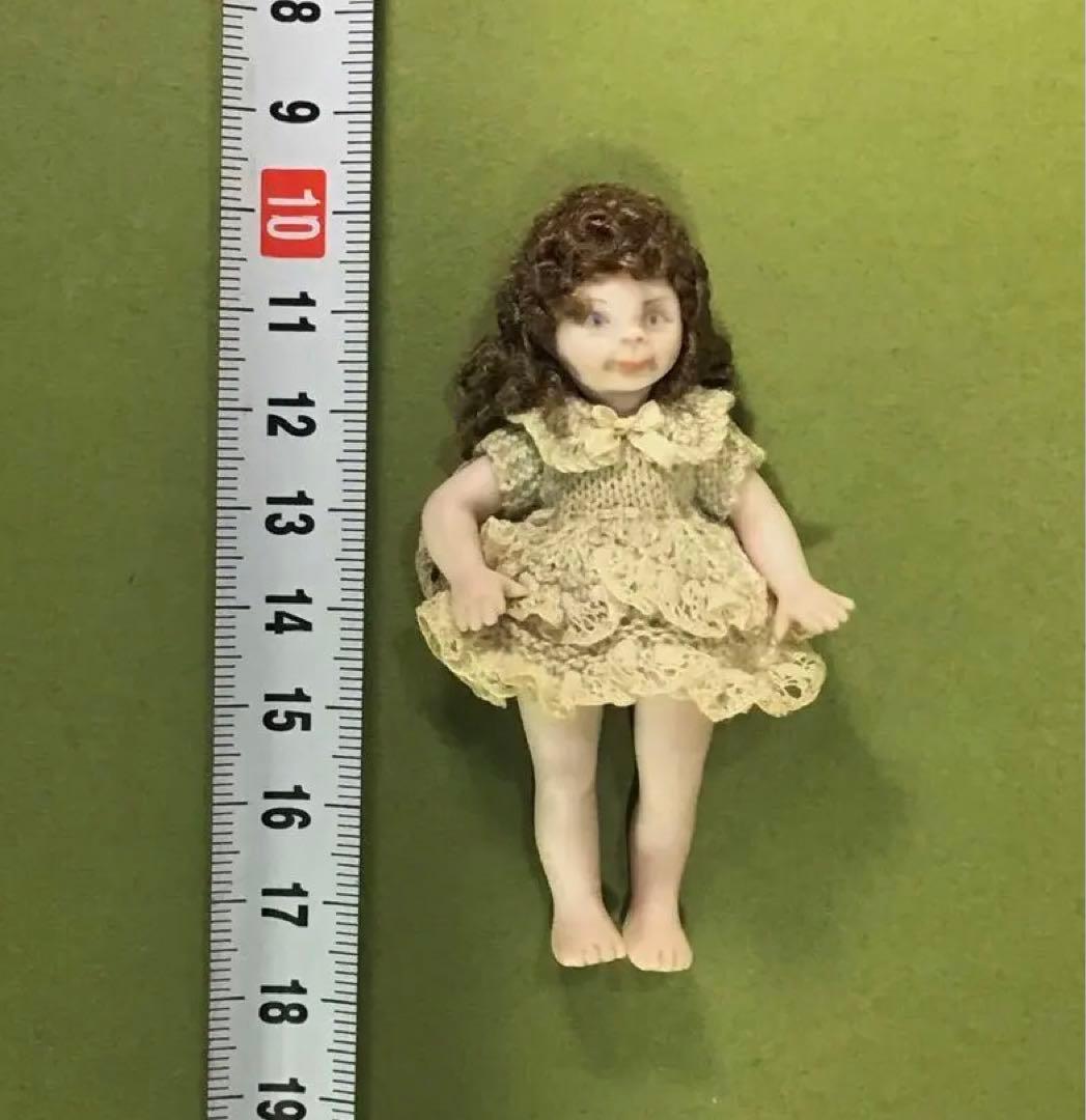 レトロ 小さな ビスクドール ミニチュア 人形 ままごと ビンテージ ドール