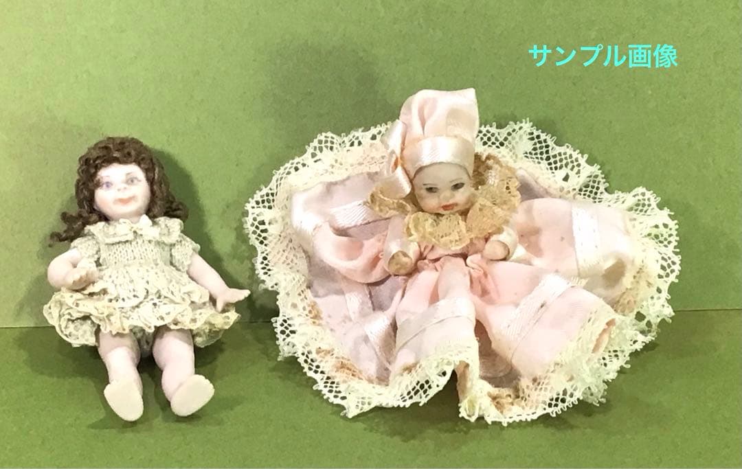レトロ 小さな ビスクドール ミニチュア 人形 ままごと ビンテージ ドール