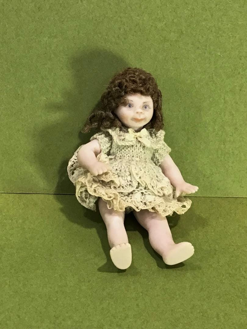 レトロ 小さな ビスクドール ミニチュア 人形 ままごと ビンテージ ドール
