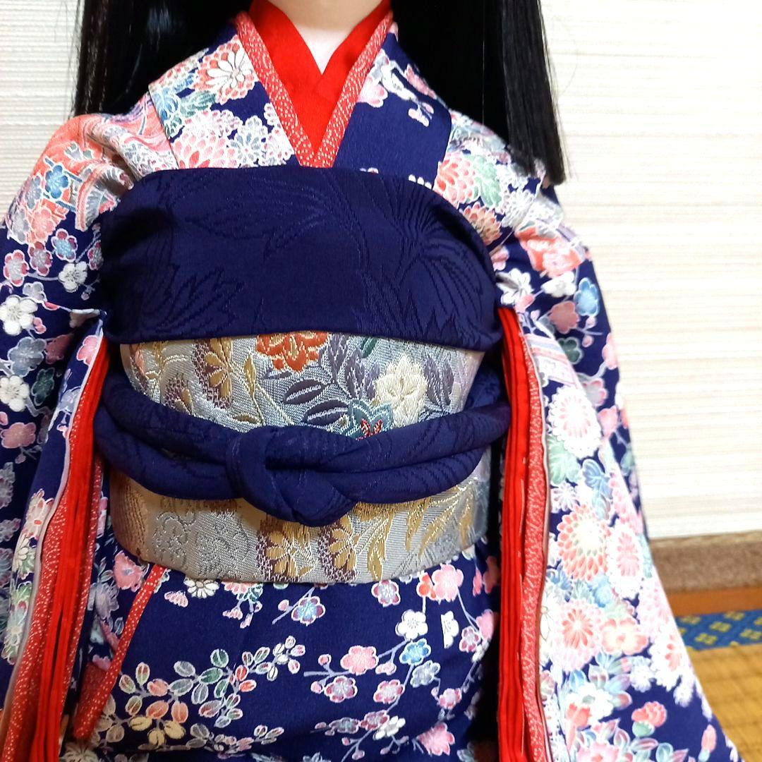 ドール　着物　襦袢　舞妓だらり帯　帯締め帯揚げ　正絹　比翼　市松人形　　人形
