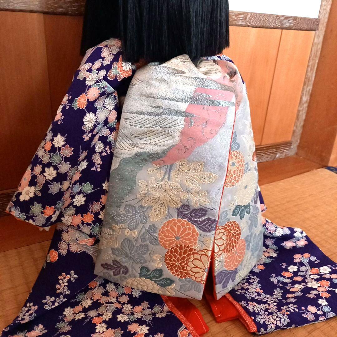 ドール　着物　襦袢　舞妓だらり帯　帯締め帯揚げ　正絹　比翼　市松人形　　人形