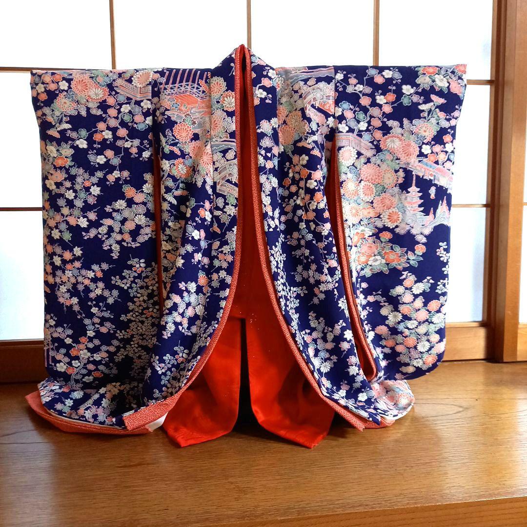 ドール　着物　襦袢　舞妓だらり帯　帯締め帯揚げ　正絹　比翼　市松人形　　人形