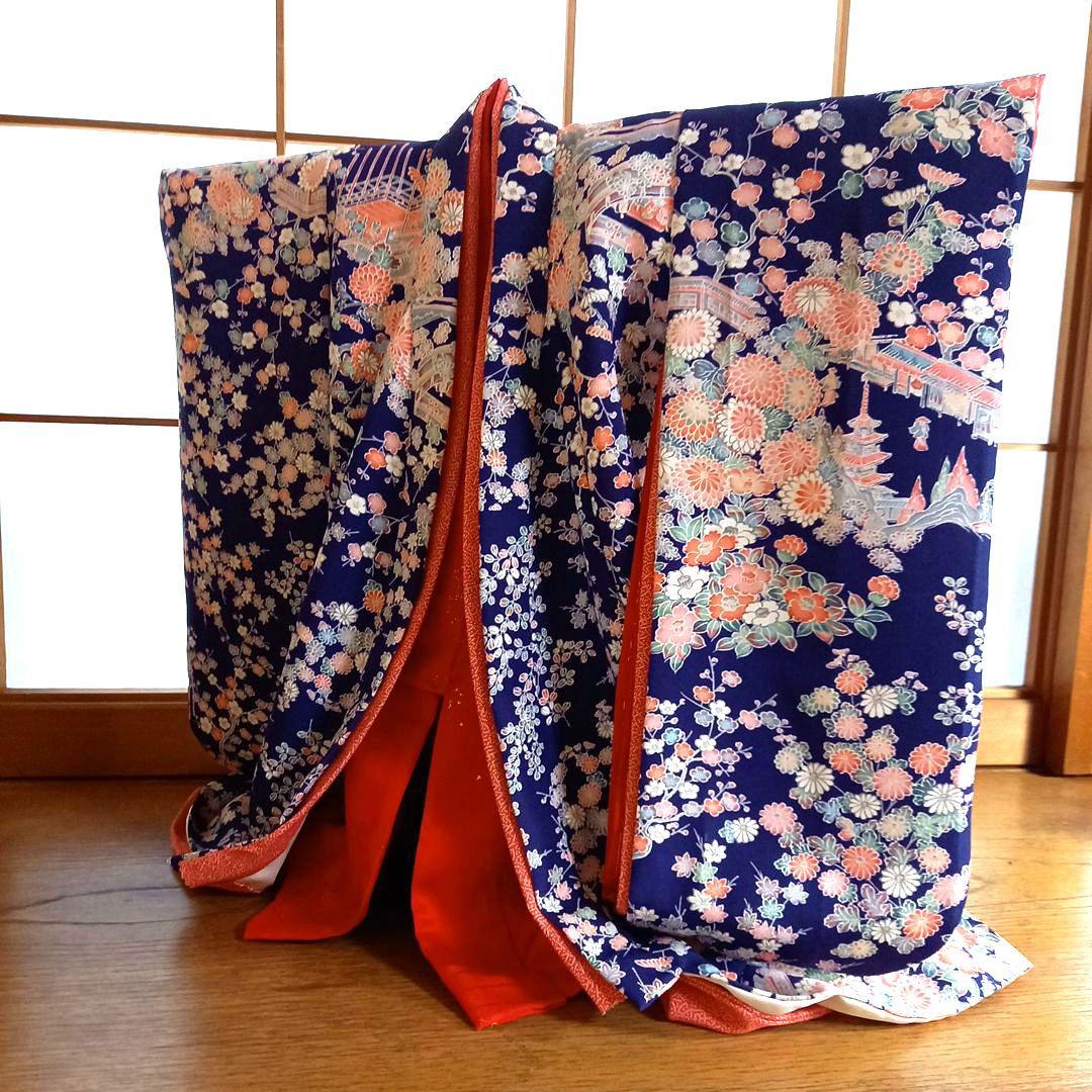 ドール　着物　襦袢　舞妓だらり帯　帯締め帯揚げ　正絹　比翼　市松人形　　人形