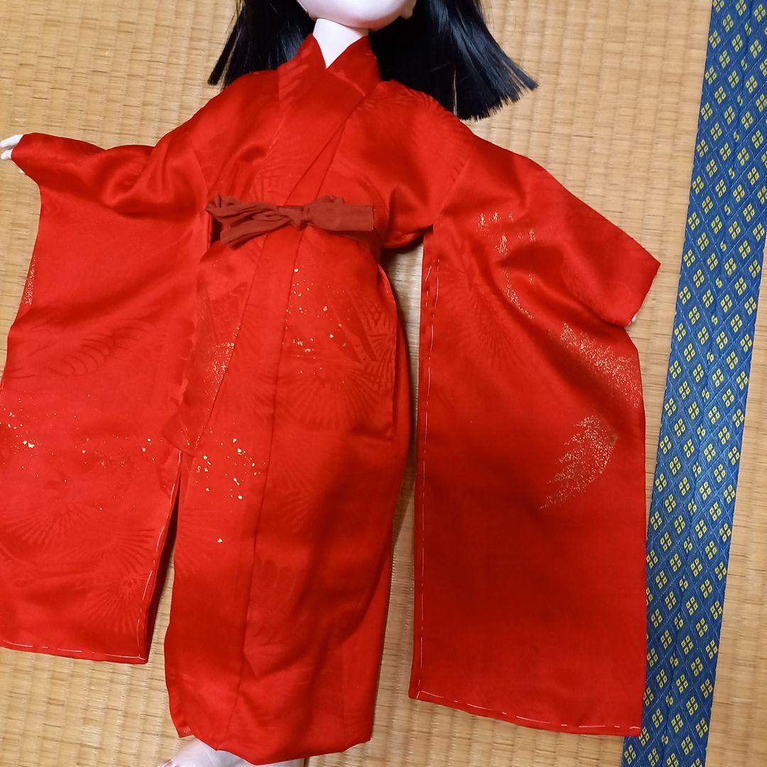 ドール　着物　襦袢　舞妓だらり帯　帯締め帯揚げ　正絹　比翼　市松人形　　人形