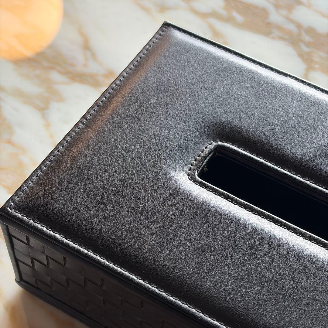 Cassina IXC オリジナル レザー ティッシュボックス ブラック