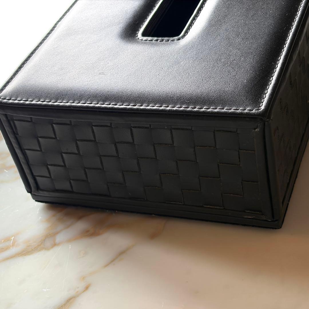 Cassina IXC オリジナル レザー ティッシュボックス ブラック