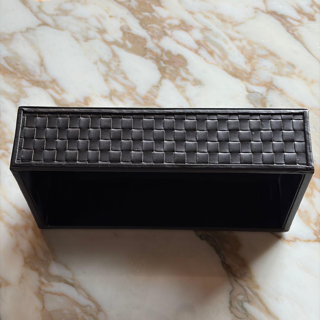 Cassina IXC オリジナル レザー ティッシュボックス ブラック