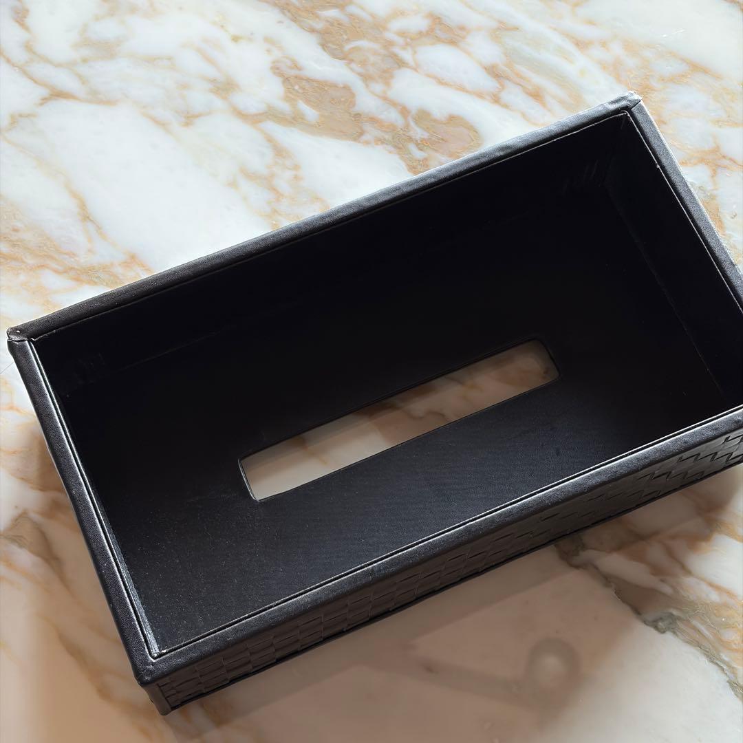 Cassina IXC オリジナル レザー ティッシュボックス ブラック