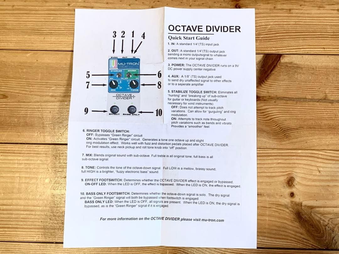 初期型 MU-TRON OCTAVE DIVIDER オクターバー ベース 美品