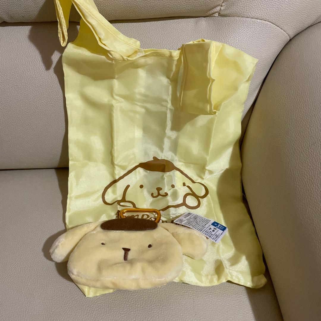 サンリオ　ポムポムプリンマスコット夢見るエンジェルなど 5点とエコバッグ１点