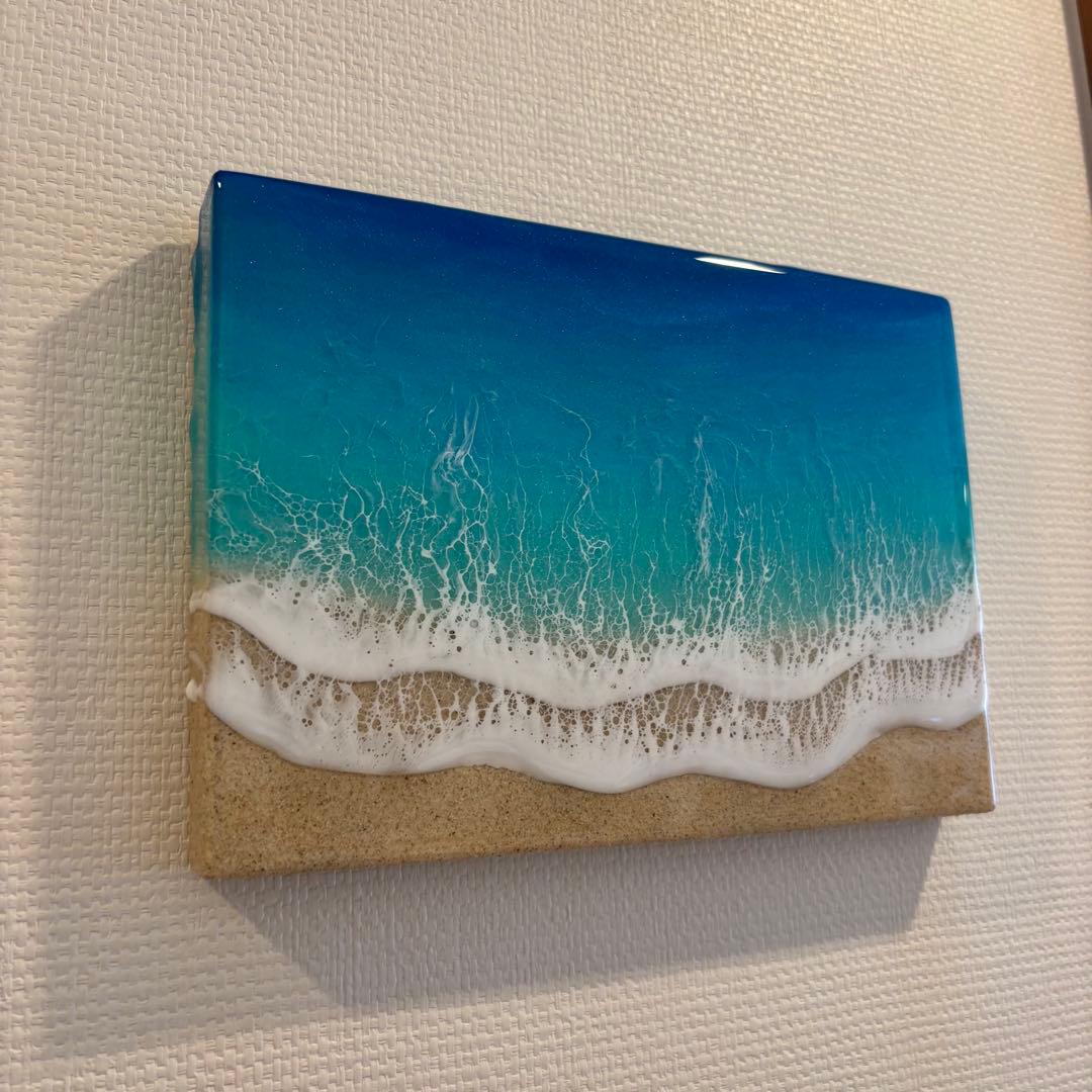 レジン　海アート　オーシャンアート　4層　A5パネル　No.1124