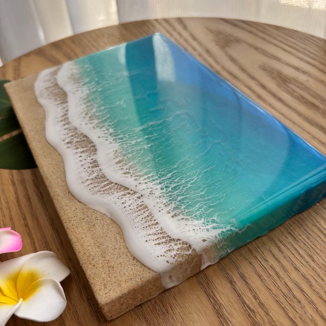 レジン　海アート　オーシャンアート　4層　A5パネル　No.1124