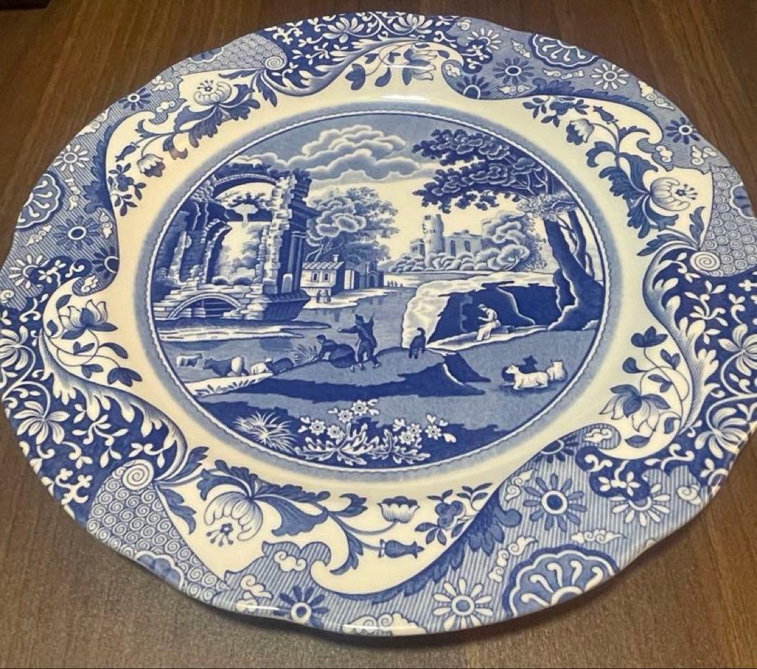 スポード Blue Italian ディナープレート 4枚セット英国製　定番人気