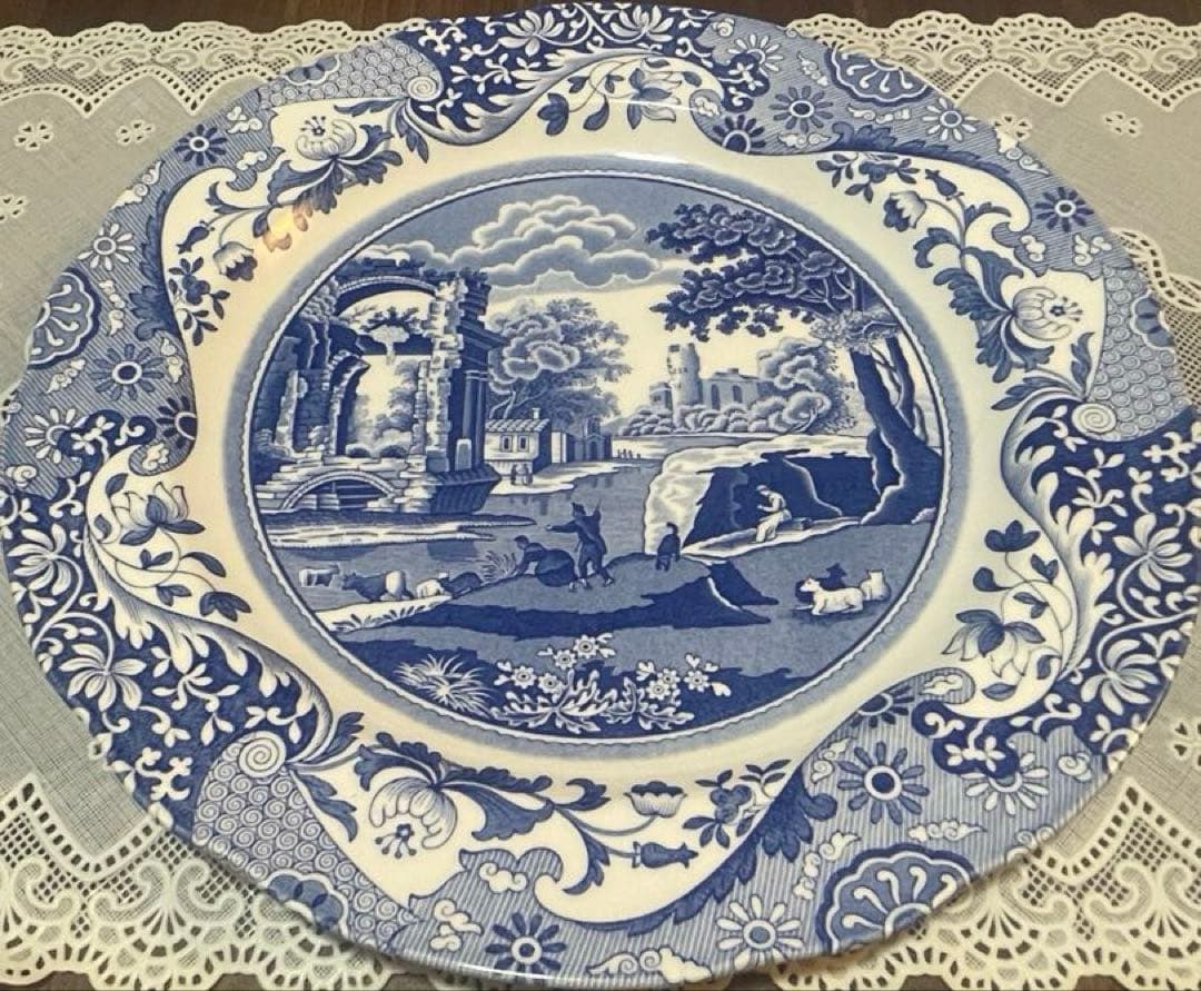 スポード Blue Italian ディナープレート 4枚セット英国製　定番人気