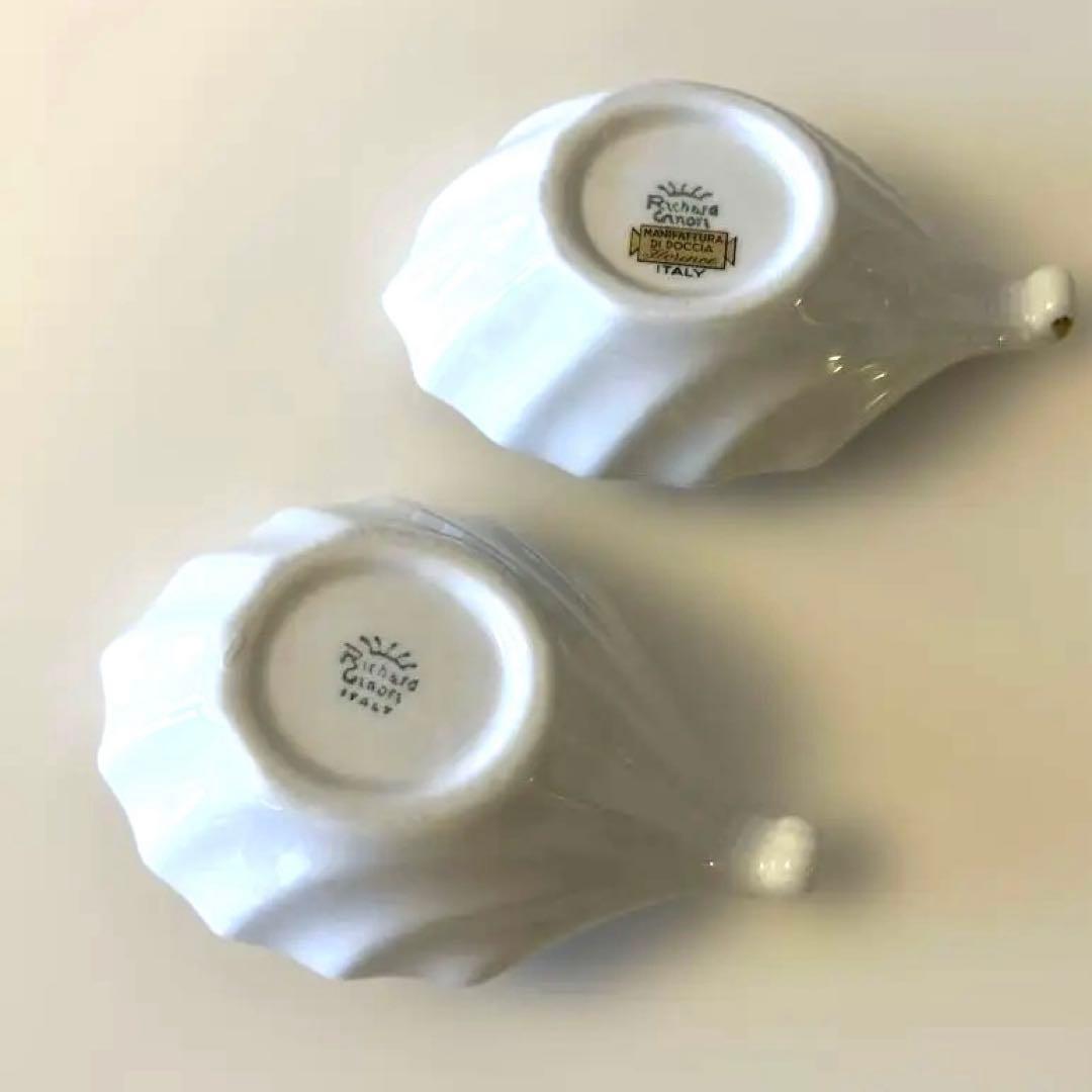 【レア美品】リチャードジノリ イタリアンフルーツ＆白 スプーンレスト 2点セット