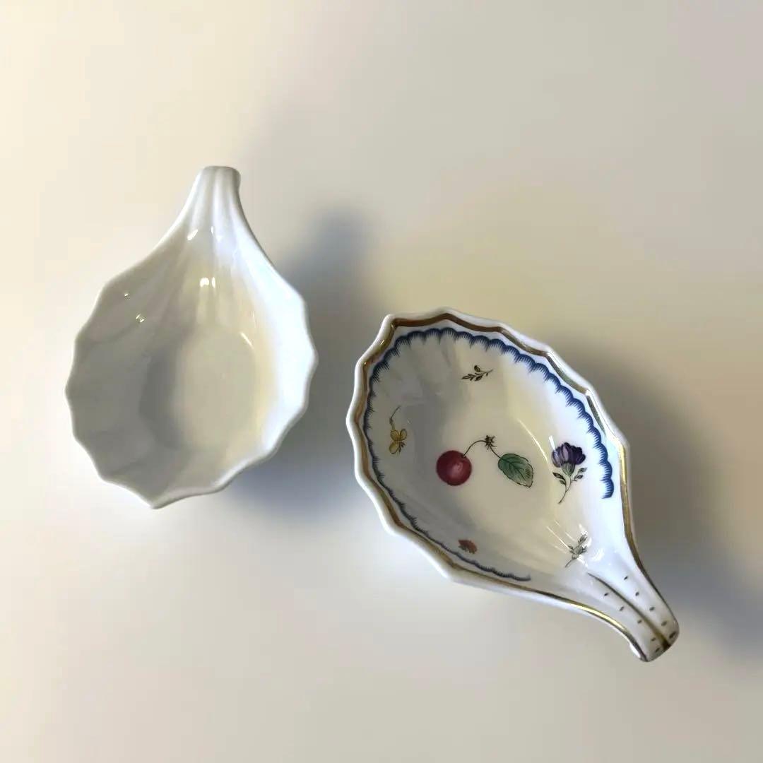 【レア美品】リチャードジノリ イタリアンフルーツ＆白 スプーンレスト 2点セット