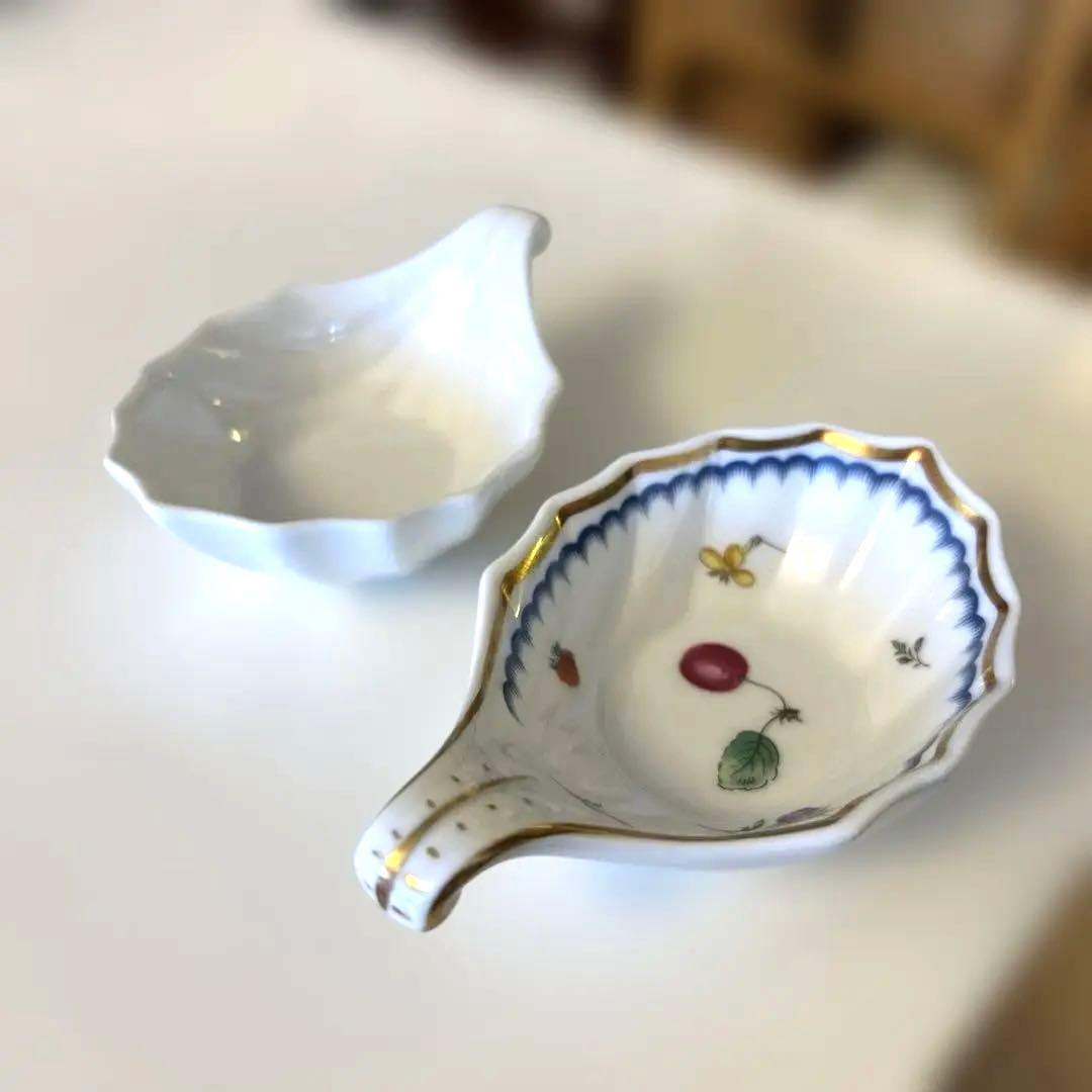 【レア美品】リチャードジノリ イタリアンフルーツ＆白 スプーンレスト 2点セット