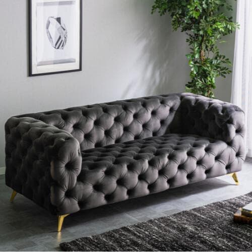 ソファ 3人掛け ブルー グレー