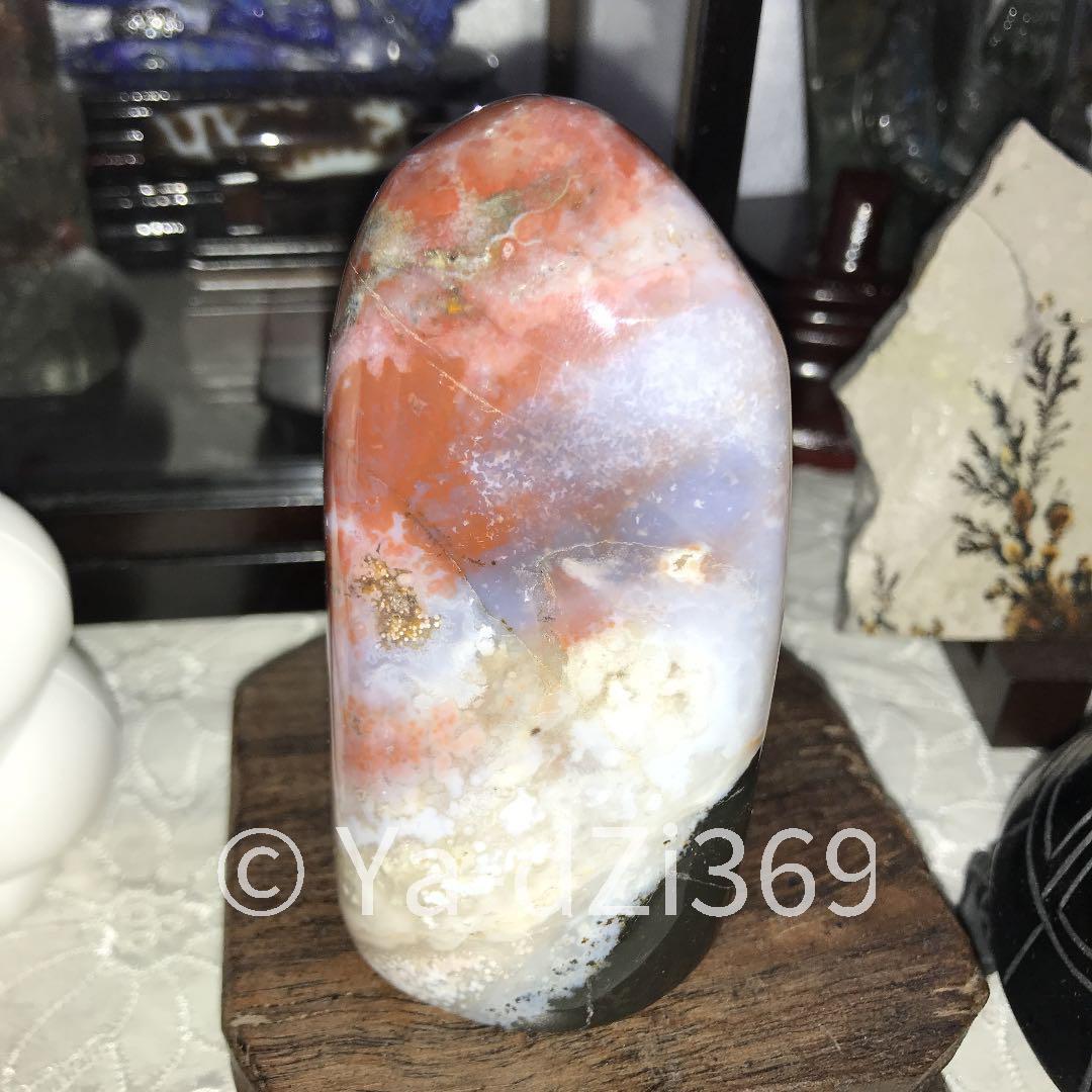 【 罪障を滅却する 】超綺麗・天然石 スレイマンアゲート 原石置物