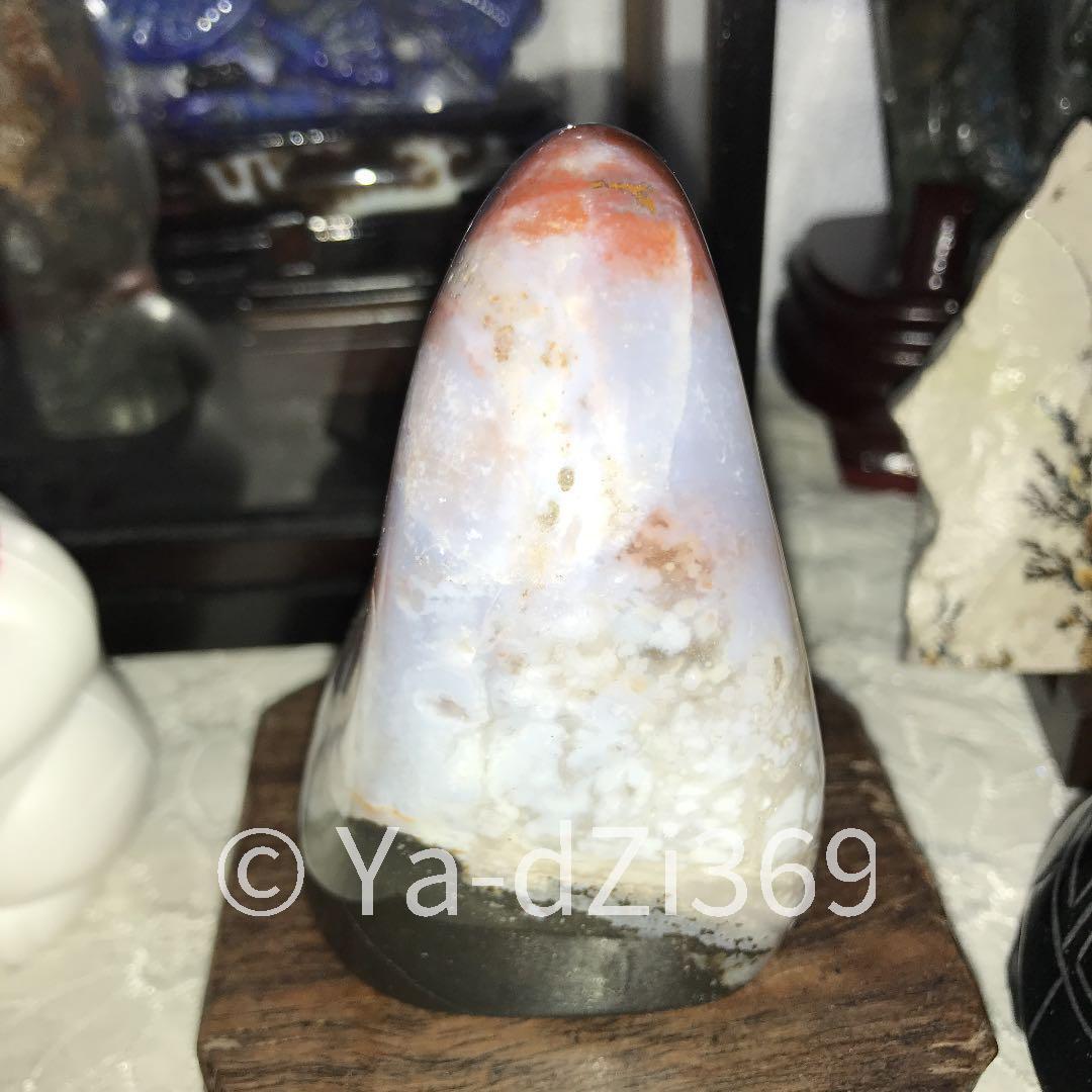 【 罪障を滅却する 】超綺麗・天然石 スレイマンアゲート 原石置物