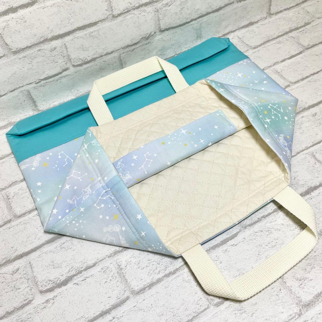 【はち】星座とユニコーン(グリーン)×ミント　入園入学グッズ5点セット