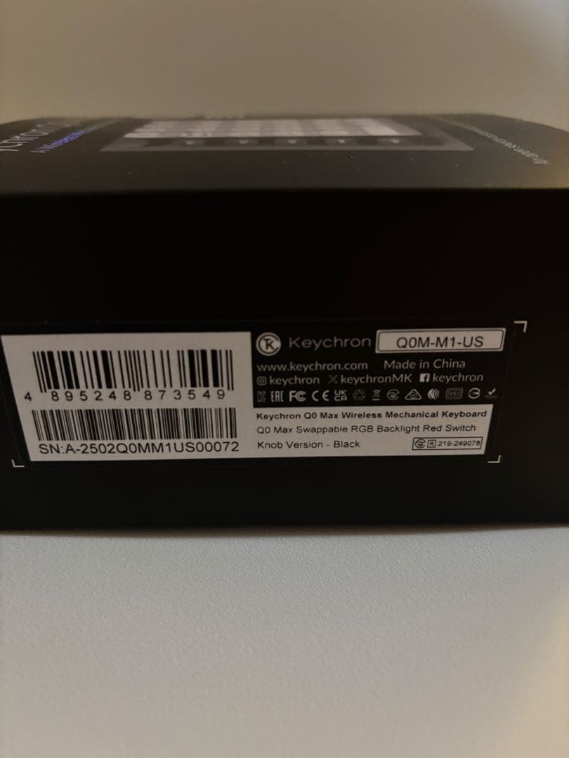 【美品】Keychron Q0 Max ワイヤレステンキー