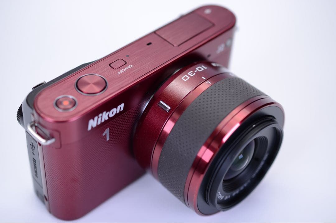【美品】Nikon 1 J2 ダブルズームキット ワインレッド｜S数494回