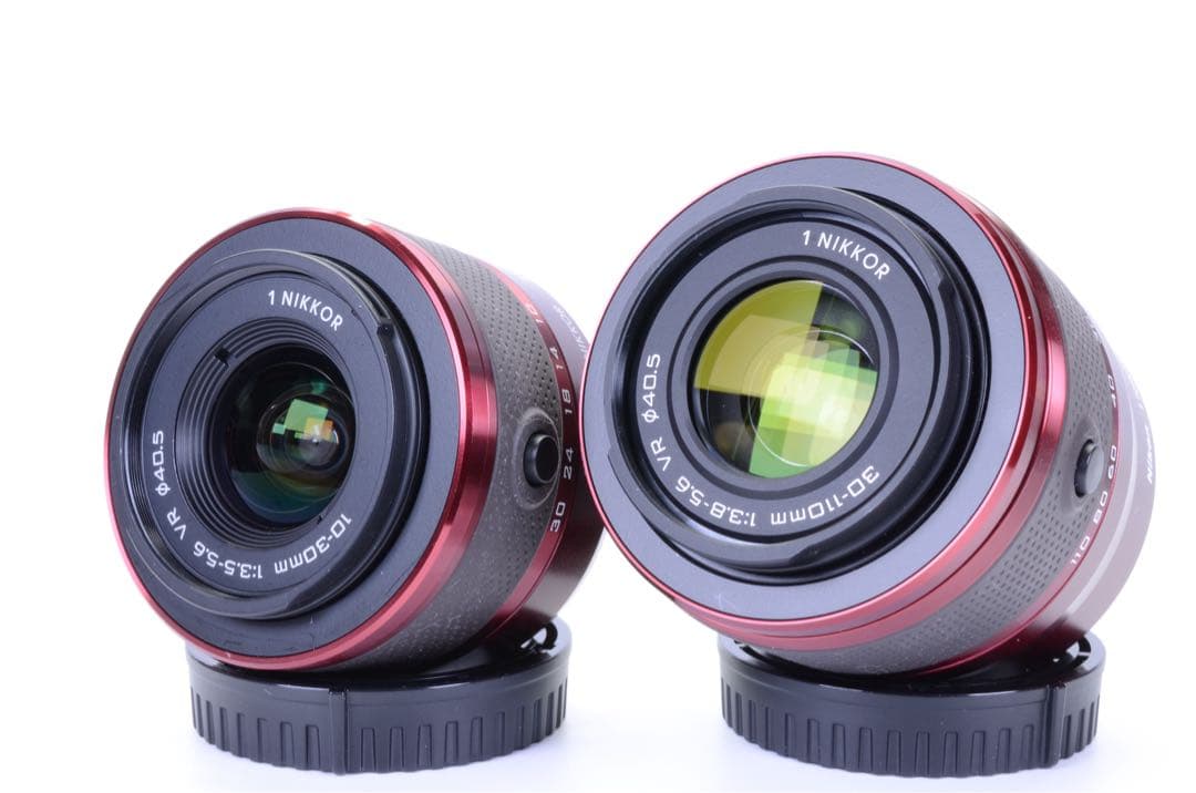 【美品】Nikon 1 J2 ダブルズームキット ワインレッド｜S数494回