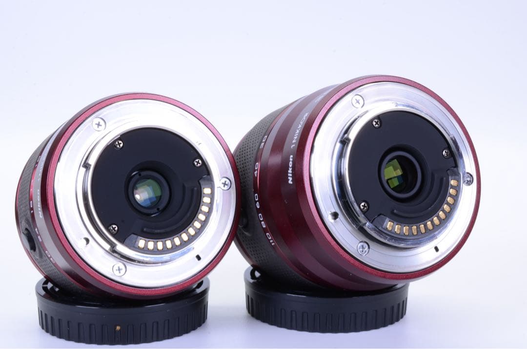 【美品】Nikon 1 J2 ダブルズームキット ワインレッド｜S数494回